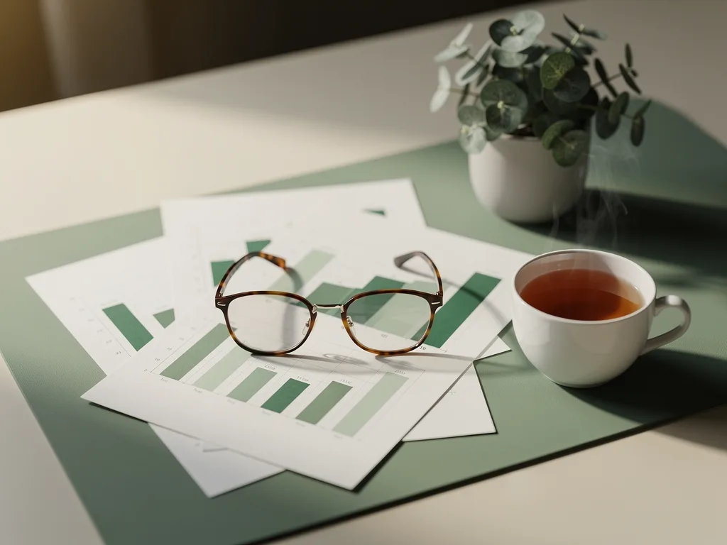 Printed financial charts used in tax planning review